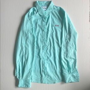 Columbia PFG Tamiani Blue Button Down Shirt